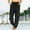 Black, variant on Women's Fashion Casual Solid Color High Waist Lace-up Loose Trousers Long Pants Hot6s4485901