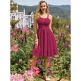 thumbnail image 2 of Vestido Belle Poque vintage sin mangas en forma de A Swing Burgundy, 2 of 7