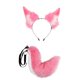 thumbnail image 1 of Diadema con orejas y cola, ideal como regalo para fiestas de graduación o Halloween. Rosa, 1 of 9