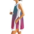 thumbnail image 2 of UDAUDU Womens 2 Piece Sets Gradient Boho Sleeveless Crew Neck Pullover Tops Lounge Set Casual Shorts Matching Sets with Pocket Hot Pink L, 2 of 7