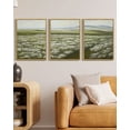 thumbnail image 5 of Drsoum Vintage Wall Art Rustic Meadow Sea of Wildflower Field Landscape Painting Retro Floral Scenery Farmhouse Kitchen Office Decor 11x14in3pcs Natural Framed, 5 of 5