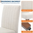 thumbnail image 2 of Dining Chairs Set of 2 – Modern High Back Upholstered Kitchen & Dining Room Chairs with Linen Fabric. Vertical Tufted Design &  Wood Legs, 2 of 8