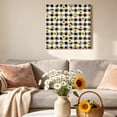 thumbnail image 6 of Farmhouse Sunflower Canvas Wall Art for Living Room, Rustic Yellow Honey Bees Black White Buffalo Plaid Poster Print Painting for Bedroom Office Home Decoration Wall Pictures Prepare To Hang 10"x10", 6 of 9