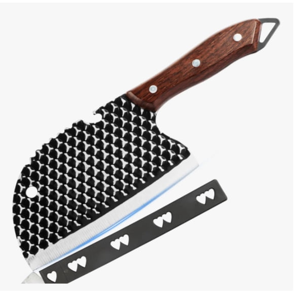 Cuchillo De Chef Forjado A Mano Acero Cuchillos De Cocina Modelo Negro