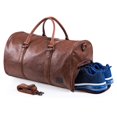 thumbnail image 1 of Bolsa de viaje de piel Seyfocnia impermeable Weekender Brown, 1 of 6