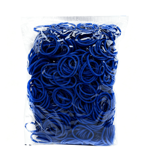 ICERUN Solid Rubber Plastic Bands,Navy Blue Rubber Bands for Bracelets