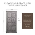 thumbnail image 2 of Maven Lane Mahala Handmade Heritage Wooden Cabinet in Grey Distressed Finish, 2 of 6