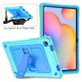 thumbnail image 3 of Dteck Shoulder Strap Case for Samsung Galaxy Tab A7 10.4" SM-T500 T505 (2020 Released) 10.4-inch,Shockproof Armor Rubber 3-Layer Protection Kickstand Cover without Screen Protector,Aqua+Blue, 3 of 6