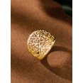 thumbnail image 2 of Yellow Gold Filigree Statement Ring For Women Fashion Jewelry, 2 of 19