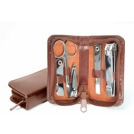 Royce Leather Manicure and Travel Grooming Set in Italian Bonded Leather