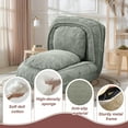thumbnail image 5 of Green Bean Bag Floor Sofa Chair for Adults, Foldable Adjustable Human Dog Bed, 5 of 7