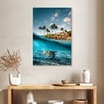 thumbnail image 2 of Elephant Stock Land And Sea Turtle Wall Art - Vertical Canvas Wall Art - Living Room Wall Decor - Animal Canvas - Teal And Orange Decor By Lucas Moore - 24" x 36", 2 of 8