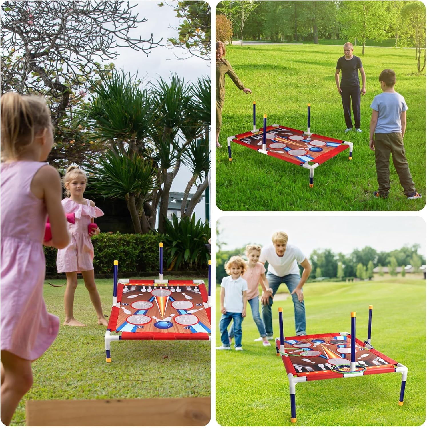 Agoplee 2-in-1 Bean Bag Toss Game for Kids, Kids Cornhole, Family Party Party Supplies for Kids, Gift for Boys Birthday or Christmas for Toddlers