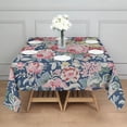 thumbnail image 3 of Pioneer Flower Floral Print Pattern Square Tablecloth,Waterproof Square Table Cover,Wipeable Spillproof Washable Table Cover for Home Kitchen Party Decor 42"X42"(107x107cm), 3 of 6