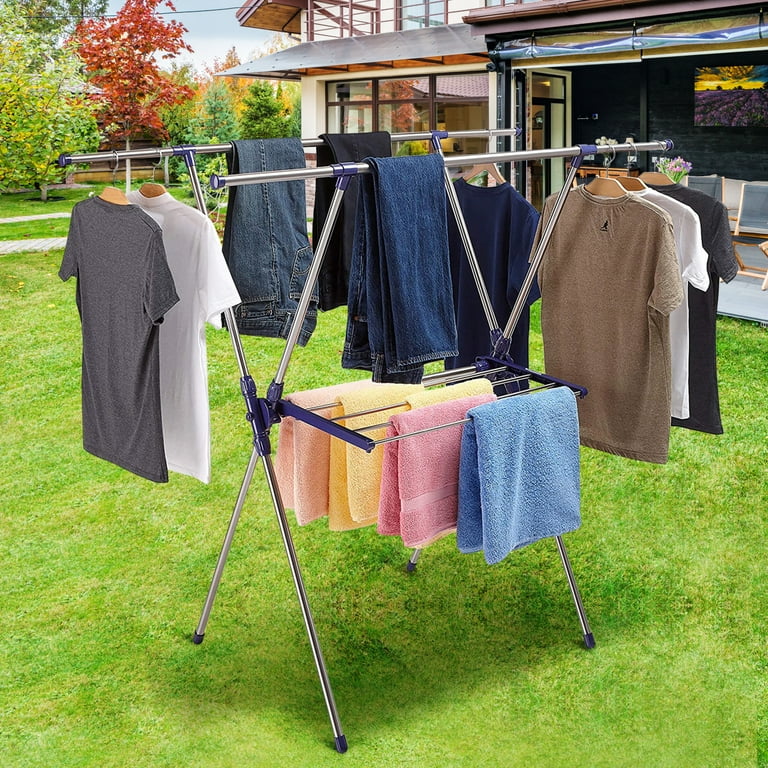 Clothes Drying Rack Laundry Rack Drying Stainless Steel Clothes Drying Rack  Laundry Drying Rack Indoor Outdoor Floor Clothing Drying Rack For Drying