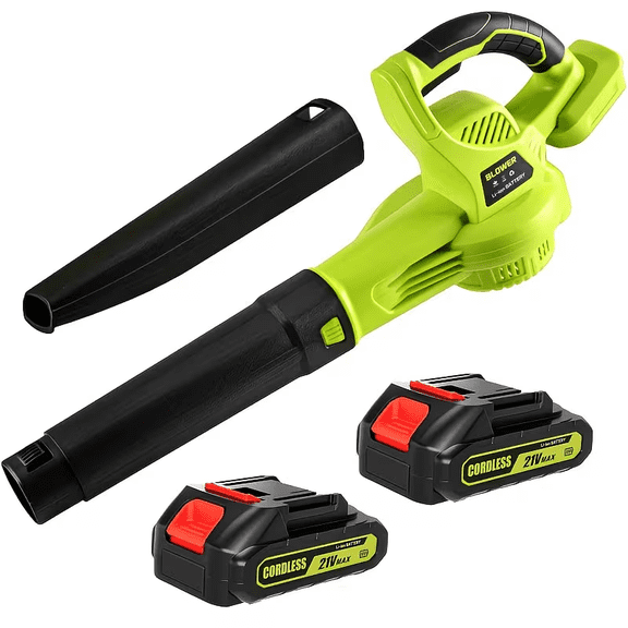 21V  Green Leaf Blower with 2battery
