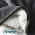 thumbnail image 4 of Bare Home Plush Sherpa Bed Blanket - Fluffy & Soft - Reversible - Lightweight - King, Forged Iron Gray, 4 of 10
