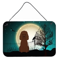 Carolines Treasures BB2253DS812 Halloween Scary Irish Water Spaniel Wall or Door Hanging Prints 8x12 multicolor