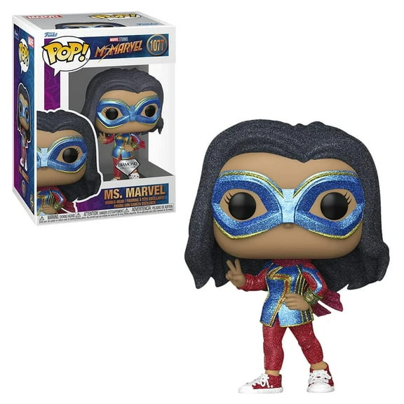 Pop! Marvel Ms. Marvel Vinyl Bobble-Head Ms. Marvel (Diamond Collection) #1077 Hot Topic Exclusive