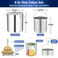 thumbnail image 2 of 84QT Stainless Steel Pot with 200,000BTU Propane Fryer, Seafood Boil Pot, Crab Boil Pot, Lobster Pot, Shrimp Boil Pot, Tamale Steamer Pot with Basket and Turkey Fryer Burner, 2 of 5