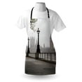 thumbnail image 3 of London Apron Ancient Big Ben View from the Street Palace of Westminster Touristic Great Britain, Unisex Kitchen Bib Apron with Adjustable Neck for Cooking Baking Gardening, Multicolor, by Ambesonne, 3 of 3