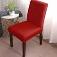 thumbnail image 3 of Chair Covers for Dining Room Set of 6,Red Watercolor Stretch Seat Protector Removable Washable Chairs Slipcovers for Kitchen Banquet Wedding Hotel,Modern Minimalist Style, 3 of 6