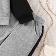 thumbnail image 6 of Pandaie Big Bow Embroidery Sweatsuit for Toddler Girls Raglan Doll Neck Sweet Clothes Outfit 3T 4T 5T 6T Kids School Pullover Tracksuit Grey,6 Years, 6 of 7