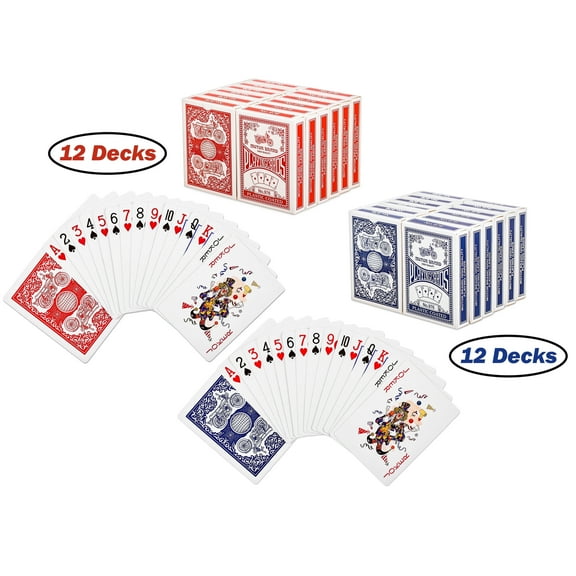 Playing Cards, Poker Size Standard Index, 24 Decks, Player's Board Game