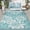 Blue & Beige-6' x 9' (Rectangular), variant on Outdoor Rug Waterproof For Patio Decor  5' X 8' Reversible Plastic Stflcamping Carpet Large Area Rugs Mats Rv Camper Deck Balcony Porch Beach Picnic Mix-black & Brown