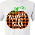 thumbnail image 4 of Inktastic Happy Fall Plaid Pumpkin T-Shirt, 4 of 5