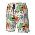 thumbnail image 6 of Uemuo Mushroom and Frogs Pattern Men's Swim Trunks Hawaiian Beach Bathing Suit Swimsuits Beach Quick-Dry Shorts with Pockets-Small, 6 of 9