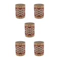 thumbnail image 1 of kurtrusly Wide Woven Border Ribbon Beautifully Embroidered 5 Meters/ 5 Yds Jacquard Trim Red Brown 8cm x 5M 5Set, 1 of 6