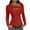 Red, variant on SDNall Fall Women's Long Sleeve Top, Slim Fitted Cutout Shirt Bodysuit Ribbed Knit Blouse
