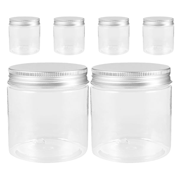 EXHUMKY 6Ud Recipientes Plásticos Con Tapa Rosca Para Cremas Y Artículos De Cuidado Personal En Casa