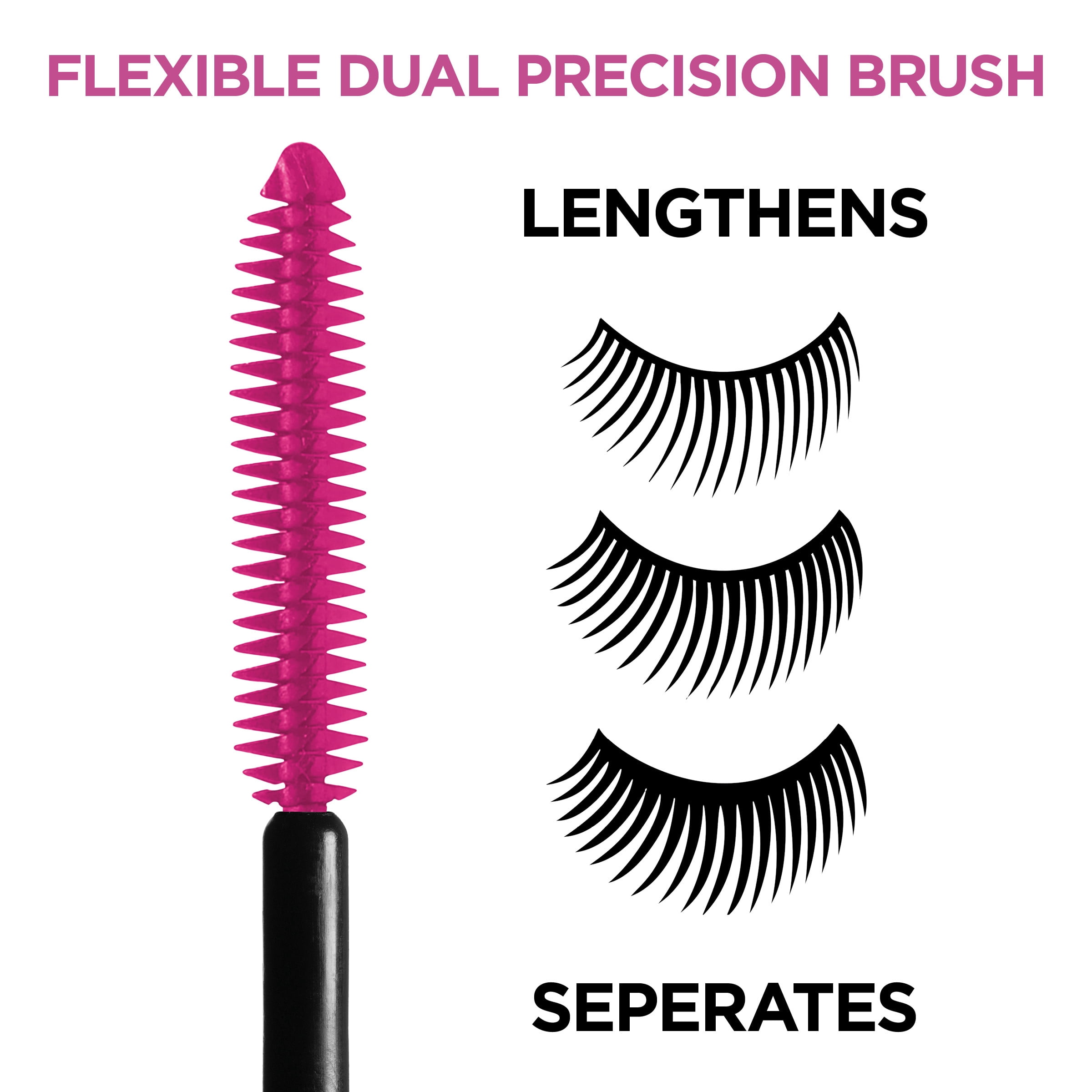 L'Oreal Paris Telescopic Original Washable Mascara, Blackest Black, 2 Pack