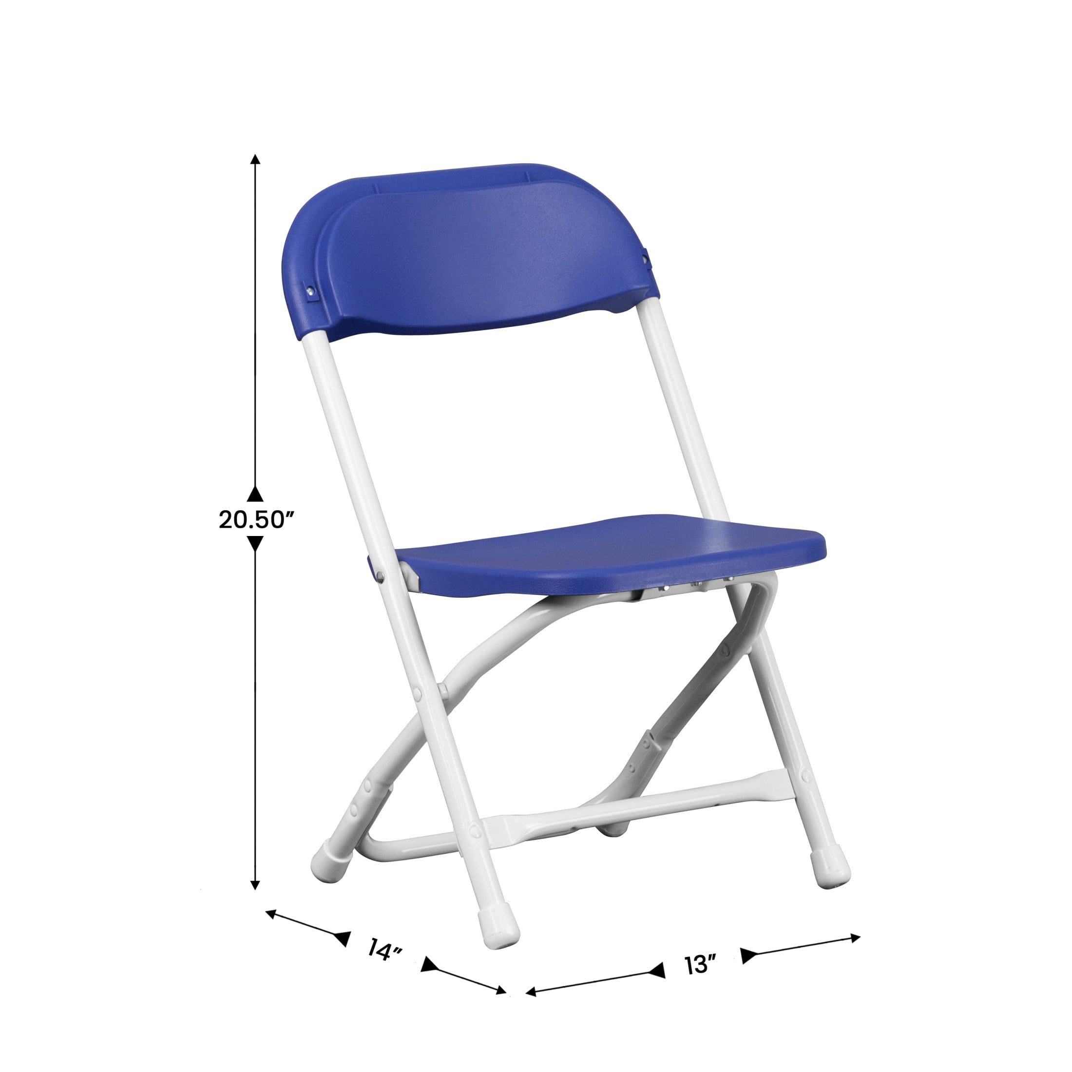 Flash Furniture Kids Blue Plastic Folding Chair