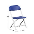 thumbnail image 6 of Flash Furniture Timmy 10 Pack Kids Blue Plastic Folding Chair, 6 of 12