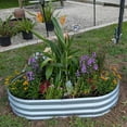 thumbnail image 6 of TRAMULL 4*2*1FT Raised Garden Bed Kits, Outdoor Oval Metal Galvanized Ground Planter Garden Boxes for Planting Plants Vegetables, 6 of 6