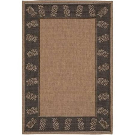 Couristan 11772500053076T 5 ft. 3 in. x 7 ft. 6 in. Recife Tropics Rug - Cocoa & Black Distinctively designed to complement the simple yet classic styling of outdoor furniture  uniquely colored to make stone entryways and patio decks warmer and more inviting  couristan is proud to expand its popular outdoor/indoor area rug collection  recife. Specifications Color: Cocoa & Black Material: Polypropylene Collection: Recife Size: 5 ft. 3 in. x 7 ft. 6 in. Weight: 9 lbs - SKU: CRS968