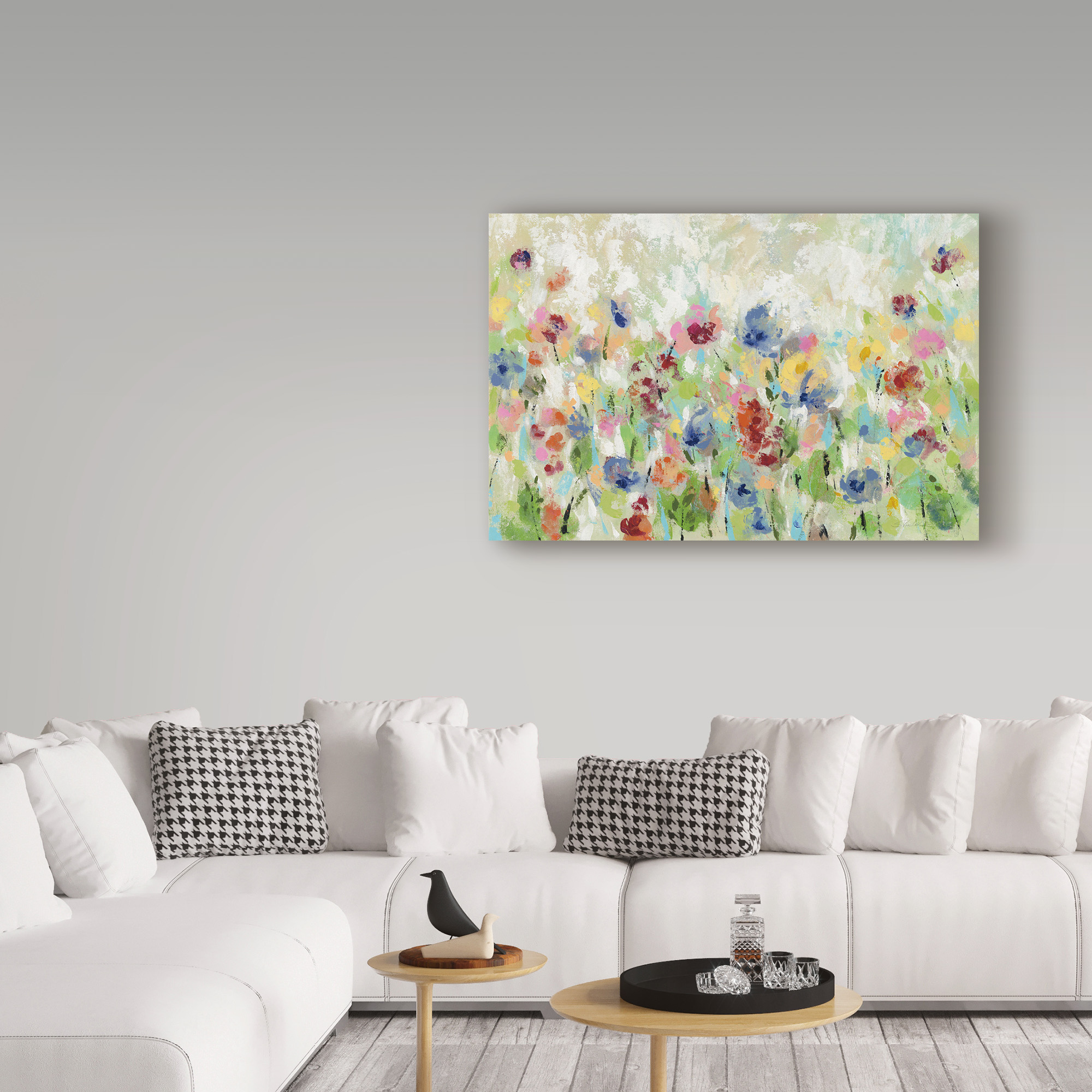 Trademark Fine Art 'Springtime Meadow Flowers' Canvas Art by Silvia Vassileva