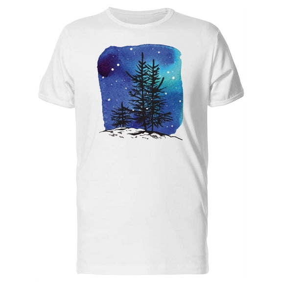 Young Trees In The Snow T-Shirt Men -Image by Shutterstock, Male Medium