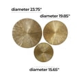 thumbnail image 4 of CosmoLiving by Cosmopolitan Gold Wooden Carved Radial Plate Wall Decor (3 Count), 4 of 13