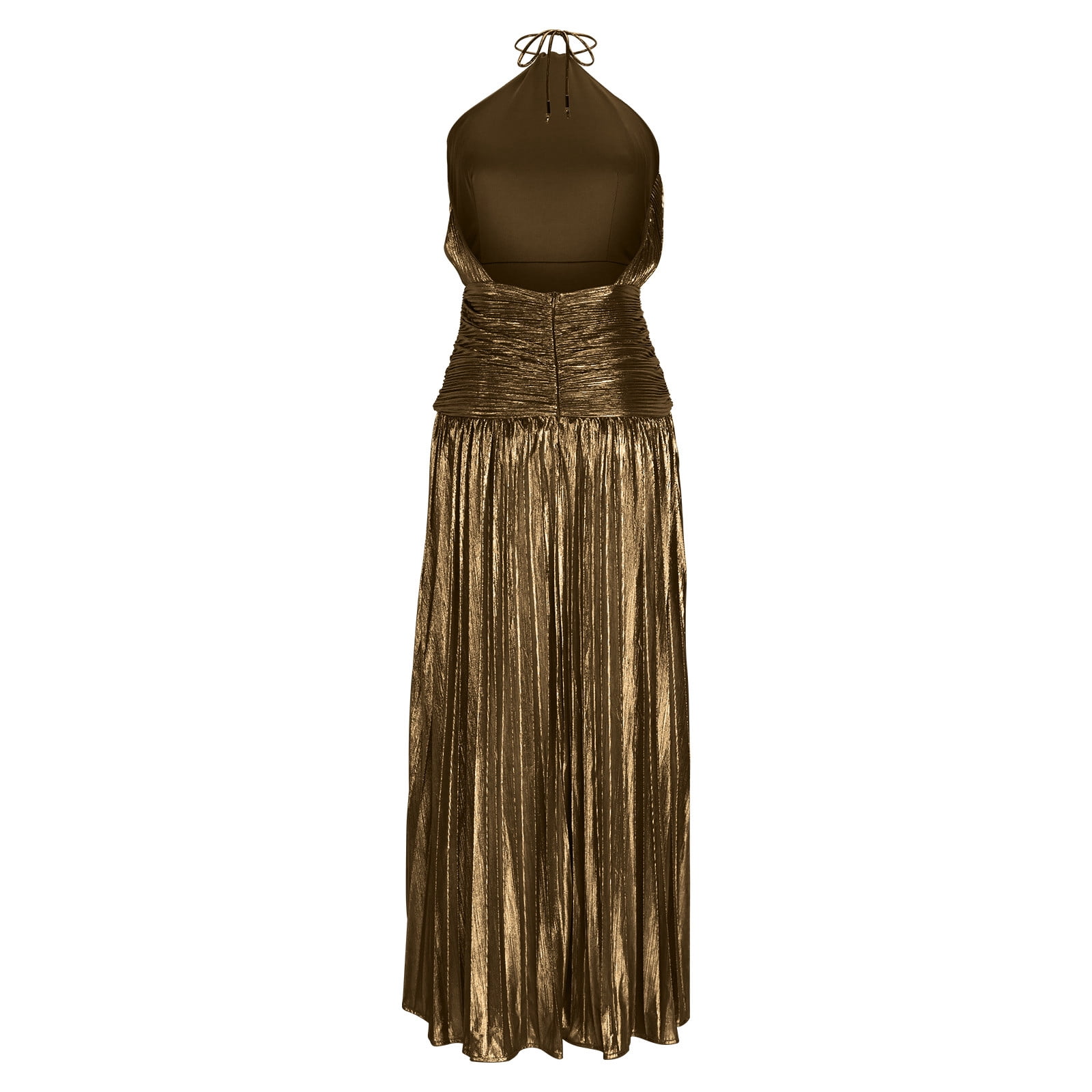 Sentmoon Plus Size Spring Dress Trendy Beach Vacation Dresses 2026 Summer Solid Color Slit Regular Fit Spaghetti Strap Womens Athletic Dress for Work and Office Bronze L