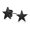 Black, variant on Mens A-Z Initial Monogram Patriotic Celestial Star Stud Earrings