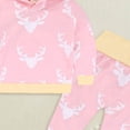 thumbnail image 4 of Toddler Baby Girl Outfits Long Sleeve Letter Print Sweatshirt Tops + Sweatpants Fall Winter Clothes Set 6-12 Months 12-24 Months 2t 3t 4t 5t 6t 7t 8t 9t Children Light Pink 6-12 Months, 4 of 4