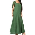 thumbnail image 4 of Sakkas Niam Women's Maxi Capelet Long Dress Celtic Medieval Renaissance Adjustable - Green - L/XLP, 4 of 5