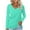 Mint Green, variant on Oalirro Womens Long Sleeve Tops Solid V Neck Tops for Women Going Out Fall and Winter Purple Shirt