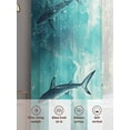 thumbnail image 6 of Summer Ocean Waves Sheer Curtains 84 Inch Long 2 Panels, Blue Shark Watercolor Animal Light Filtering Rod Pocket Curtains, Sheer Voile Drapes for Living Room Bedroom, 52"x84", 6 of 8