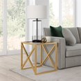 thumbnail image 2 of Henn&Hart 20" Brass Metal/Glass Side Table, 2 of 9