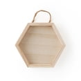 thumbnail image 3 of 6” x 5” Unfinished Wooden Hexagon Shadow Box by Make Market - Ready-to-Finish Memory Box Display Case for Keepsakes - Mementos - and Memorabilia - Bulk 24 Pack, 3 of 3